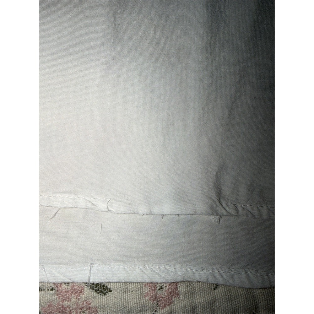 Solitaire Shirt Tunic Size L White Floral Embroidery V-Neck 1/2 Button 3/4 Slv - Picture 8 of 8